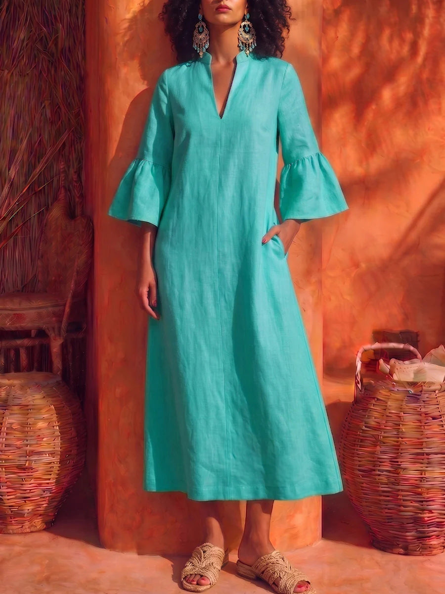 Freizeitkleid mit Rüschenärmeln