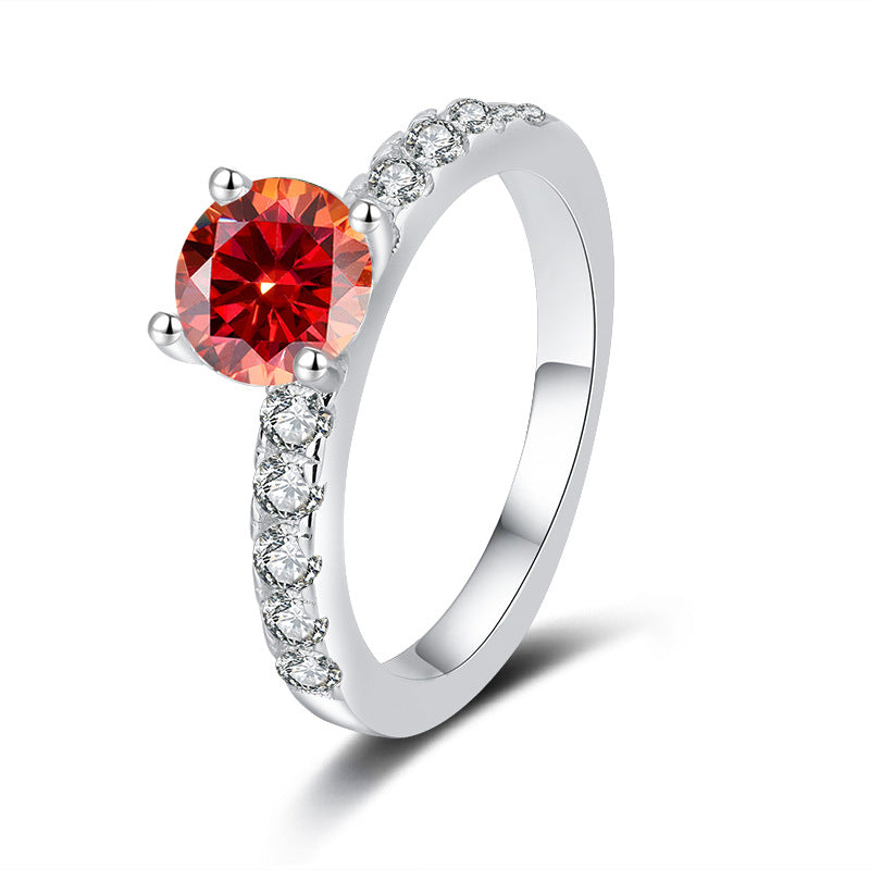 Moissanit Ring aus 925er Sterling Silber