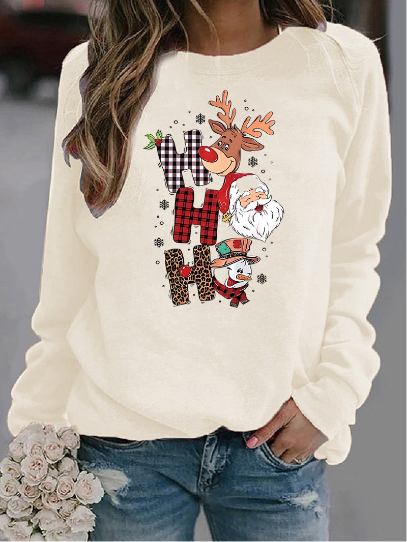 Weihnachts-Pullover für Damen mit Rundhals
