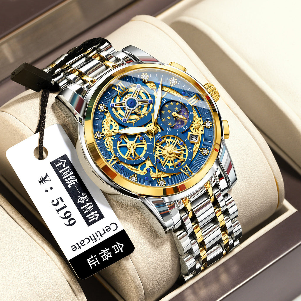 Wasserdichte Luxus-Armbanduhr mit grossem Zifferblatt