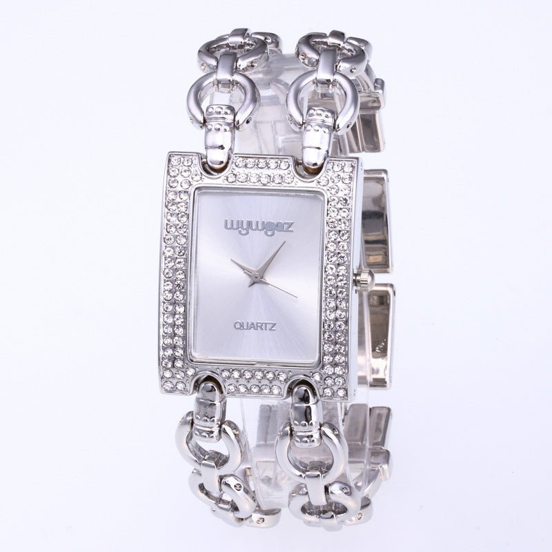 Casual Damenuhr mit Strass-Besatz – Bild 3 | LuxeStyle