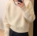 Damen Strickpullover mit Rundhals und langen Ärmeln – Ansicht 4