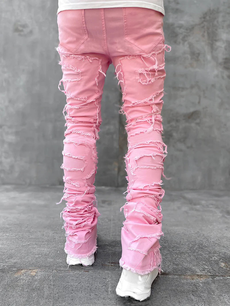 Individuelle Patched Jeans für Herren