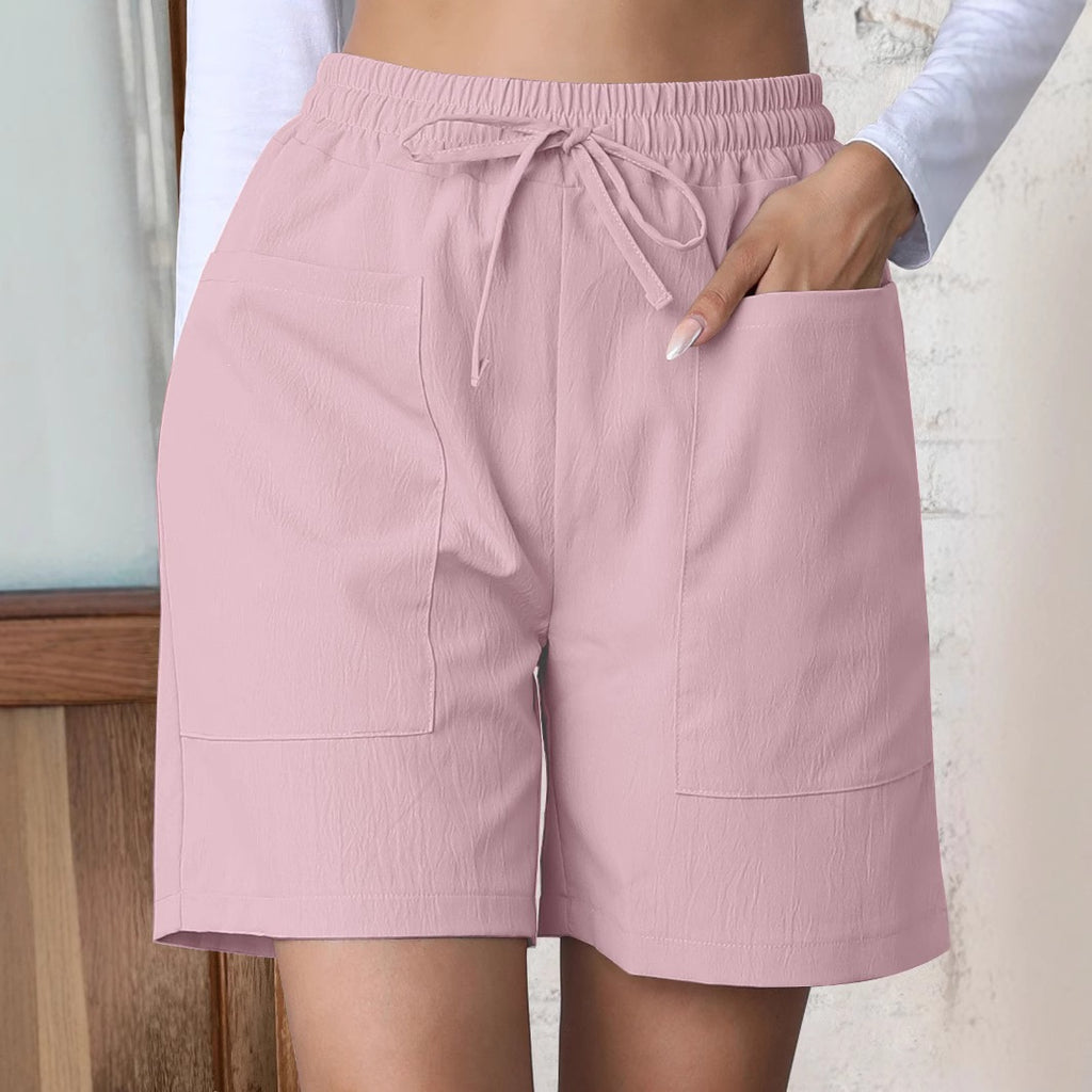 Leichte Leinen-Shorts mit Taschen