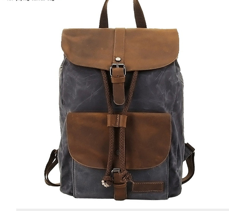 Wasserdichter Canvas-Rucksack im Retro-Stil