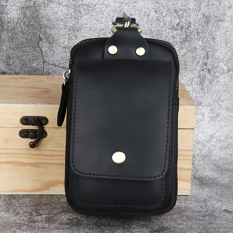 Crazy Horse Leder Herren Gürteltasche mit Handyfach – Bild 4 | LuxeStyle