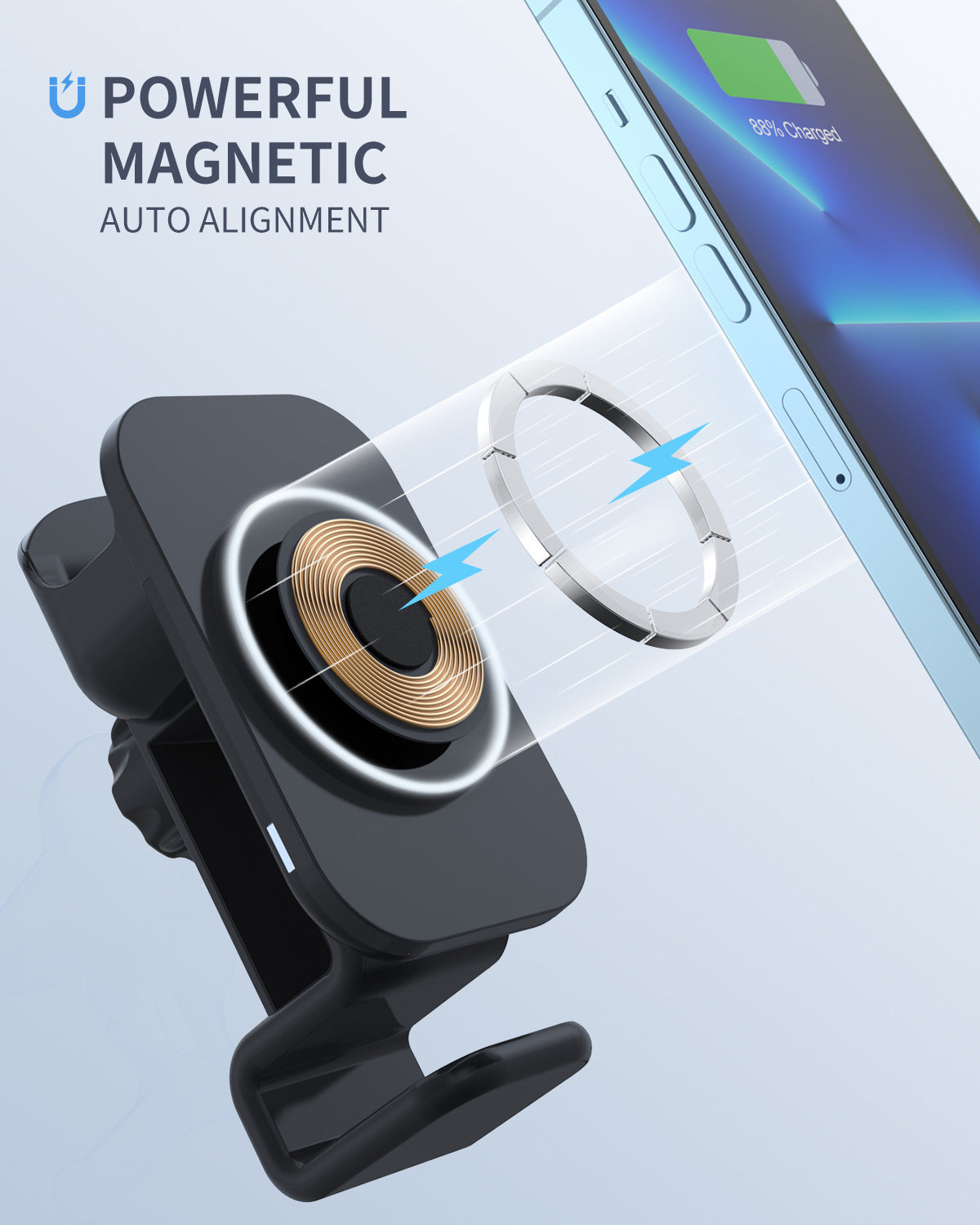 S6 Magnetisches 3-in-1 Auto-Wireless-Ladegerät
