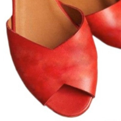 Flache Ledersandalen für Damen – Bild 5 | LuxeStyle