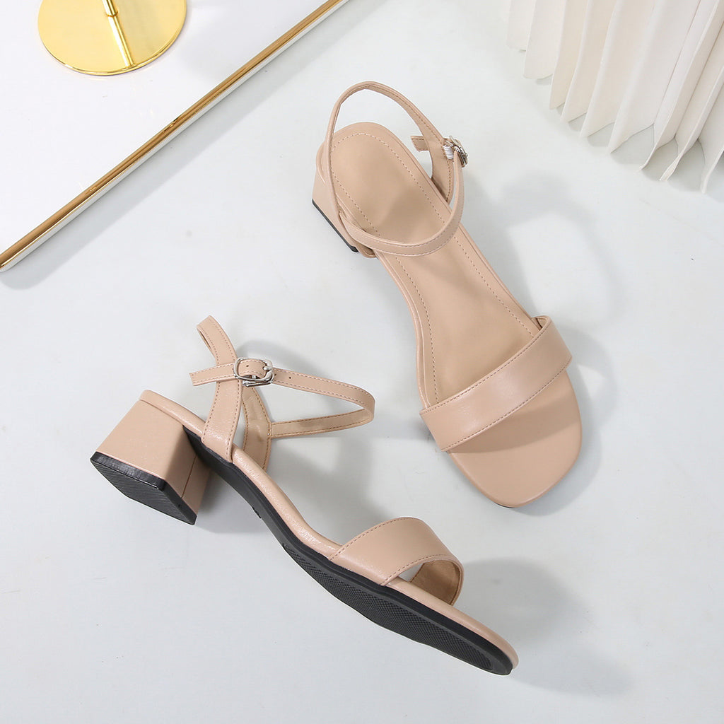 Riemchensandalen mit Chunky-Absatz