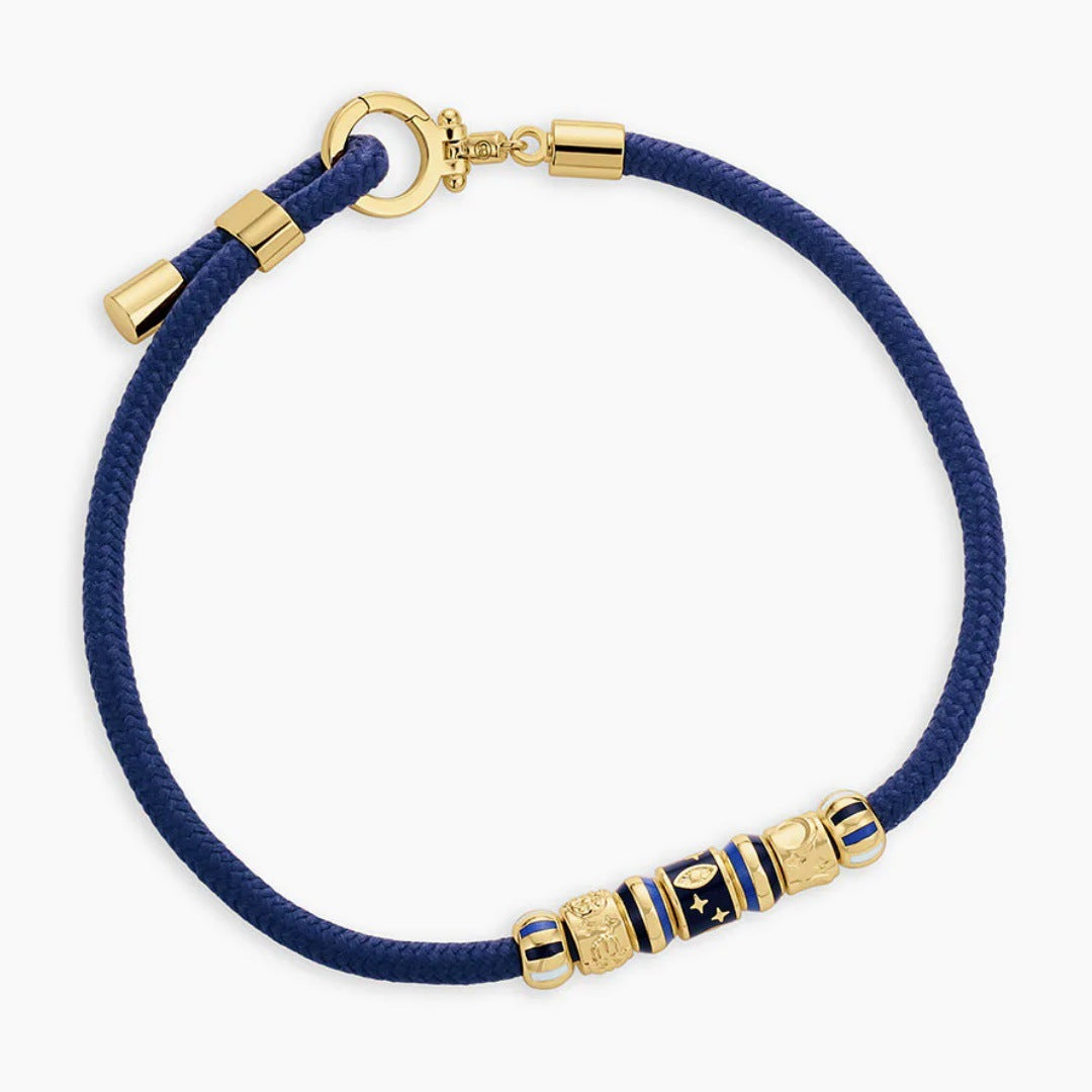 Personalisiertes Armband mit Sternen und Kordel