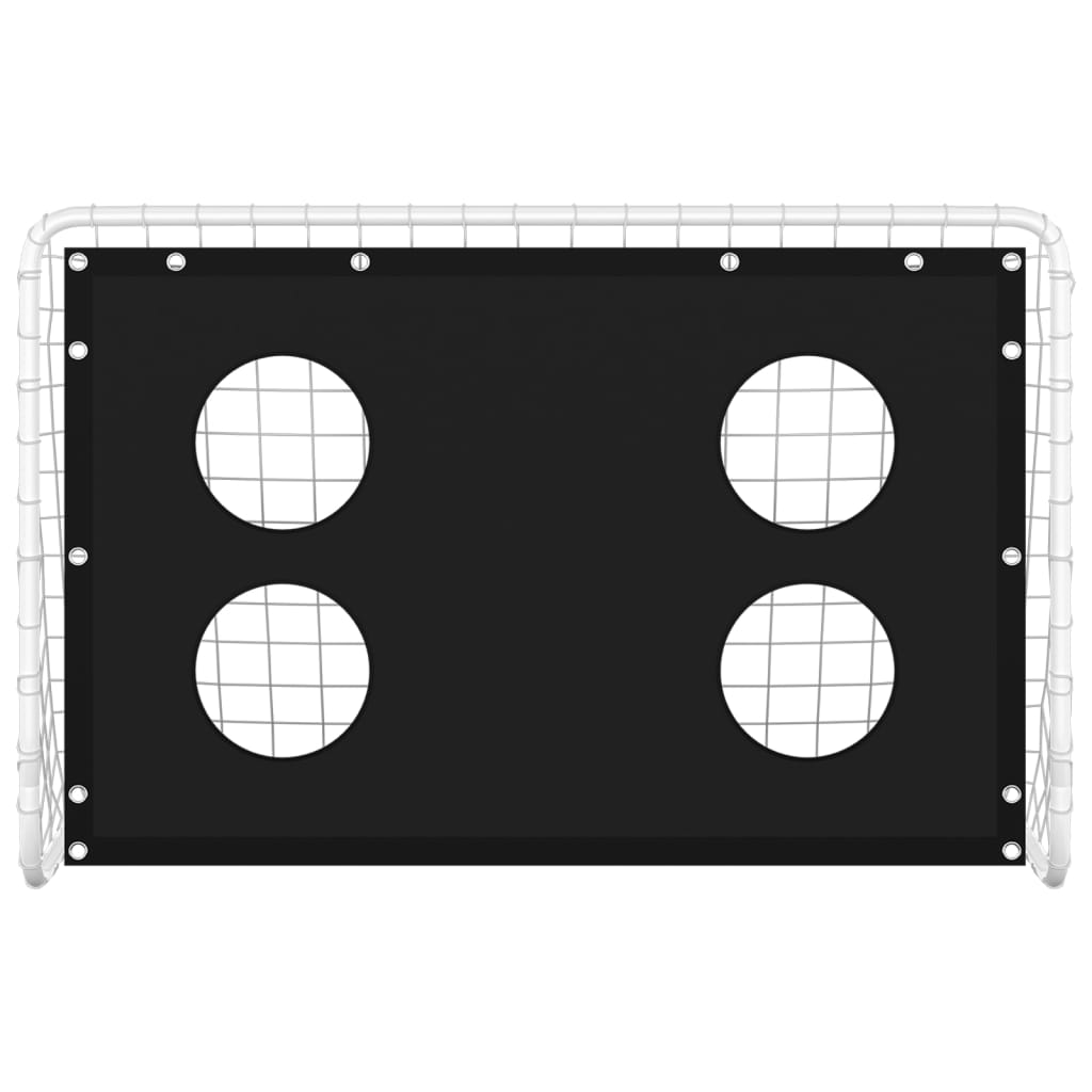 Fussballtor mit Torwand aus Stahl 184x61x122 cm