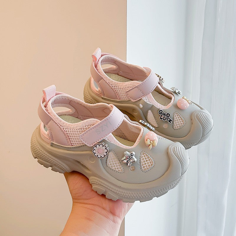 Luftige Mary Jane Sneakers mit Klettverschluss für Mädchen
