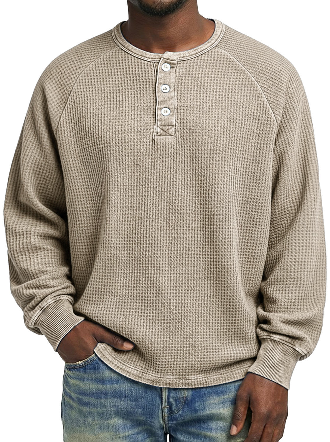 Langärmliges Herren-T-Shirt mit Print – Bild 4 | LuxeStyle