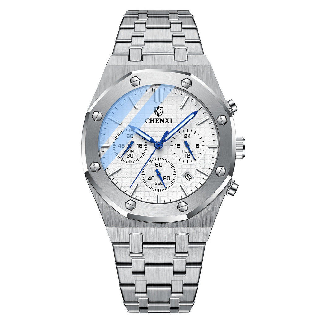 Herren-Quarzuhr mit Stahlband – Bild 10 | LuxeStyle
