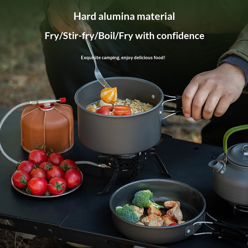Antihaft-Camping-Kochset mit Pfanne – Ansicht 4