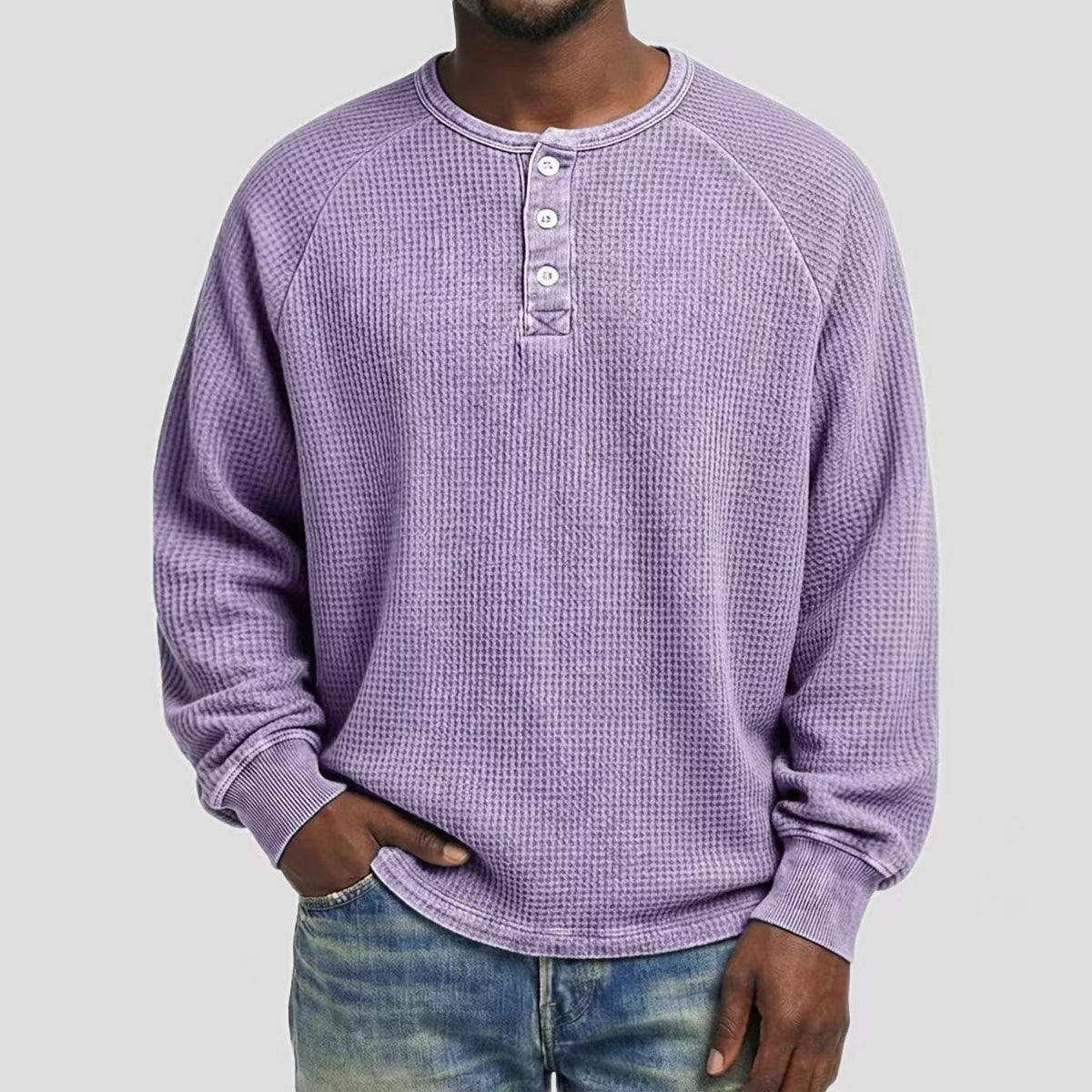 Langärmliges Herren-T-Shirt mit Print – Bild 11 | LuxeStyle