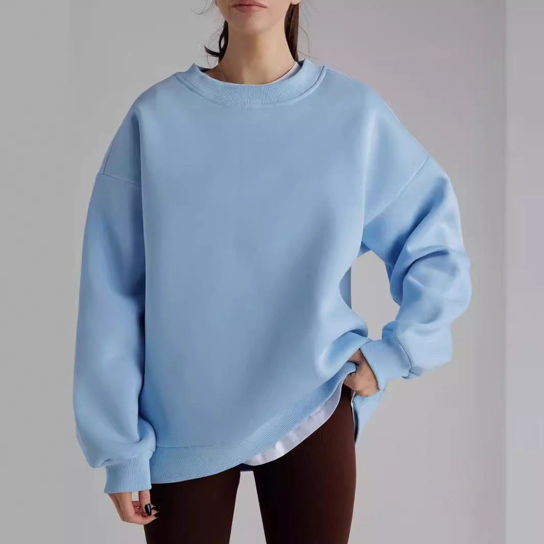 Unifarbener Oversize Pullover für Damen