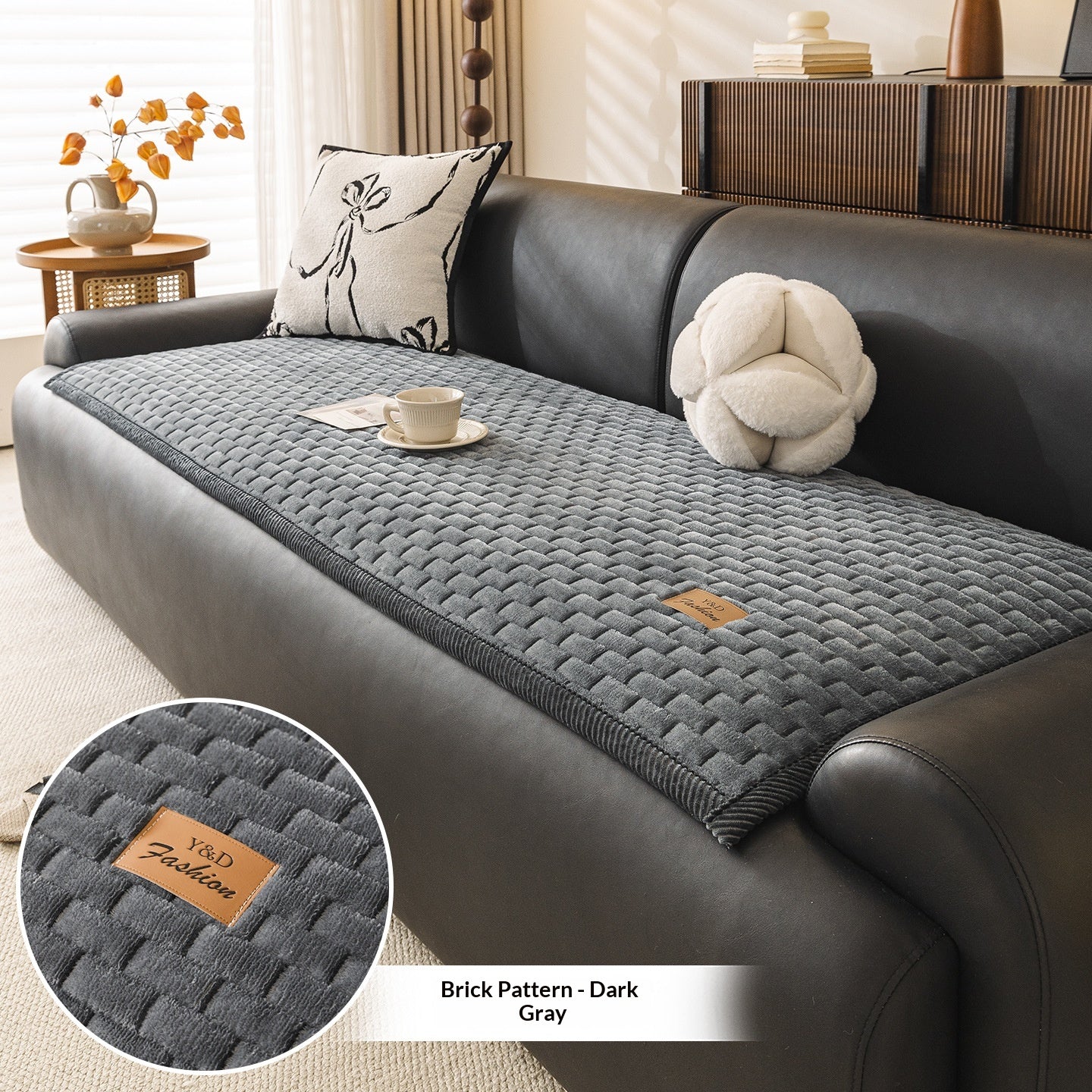 Rutschfeste Sofaauflage aus Kurzflor