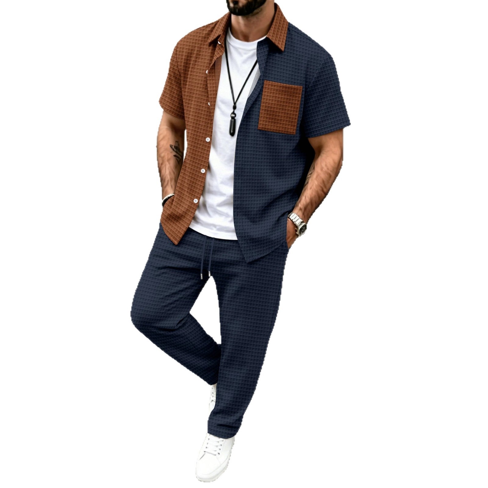 Herren-Set «Resort» · Kurzarm-Hemd + Hose