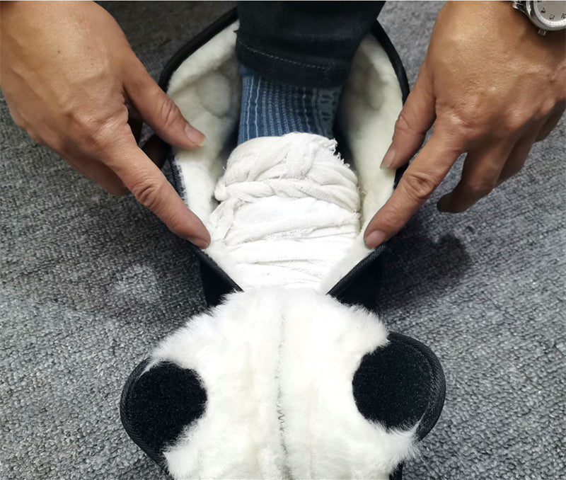 Warme Damen-Schuhe mit Klettverschluss