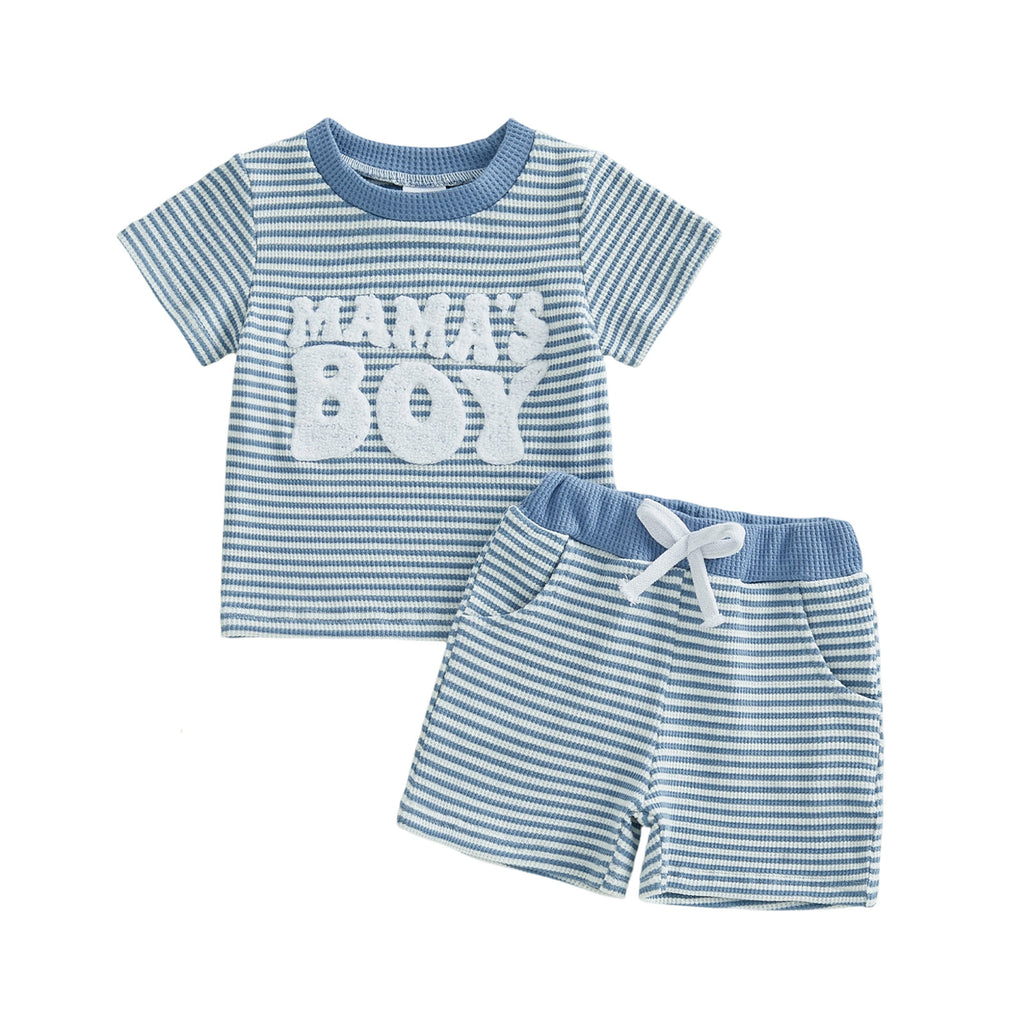 Besticktes Streifen-Set für Jungen – Bild 5 | LuxeStyle