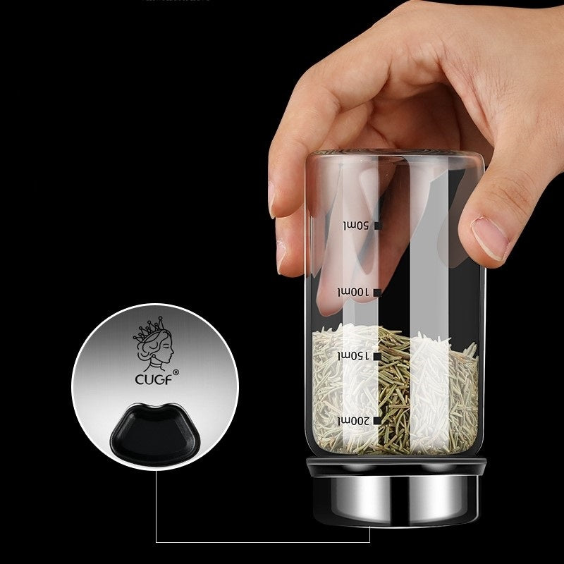Drehbarer Gewürztopf aus Glas – Bild 2 | LuxeStyle