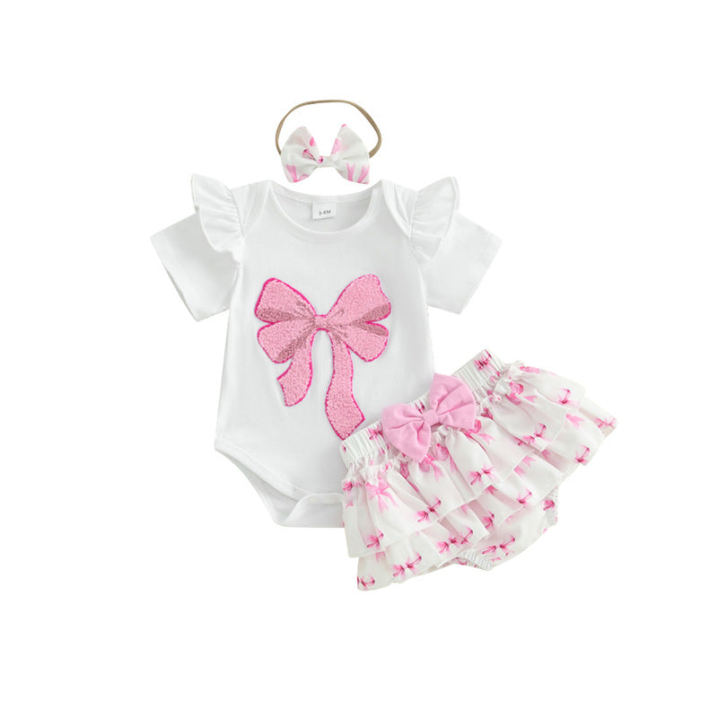 Strampler-Set mit Schleife für Baby-Mädchen – Bild 6 | LuxeStyle