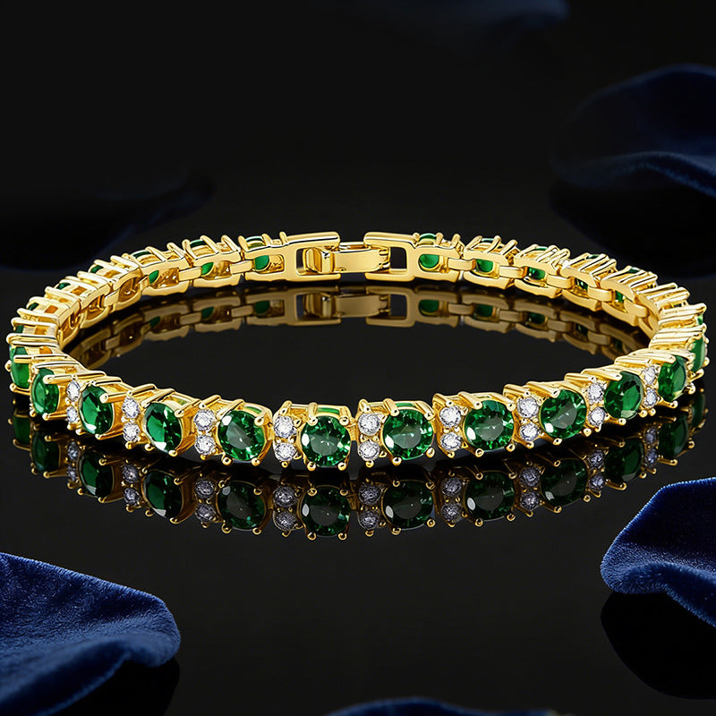Vergoldetes Zirkon Armband für Damen – Bild 7 | LuxeStyle