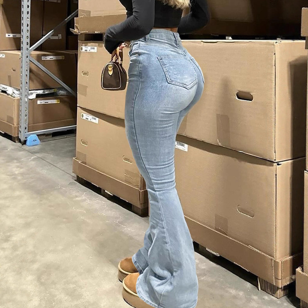 Hohe Slimfit-Jeans