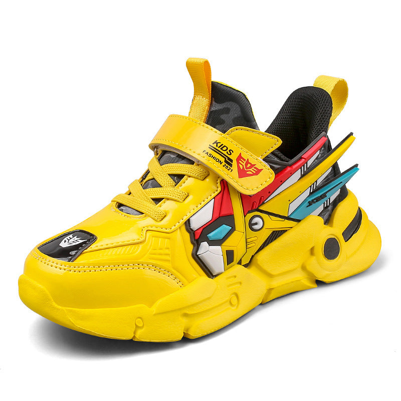 Leder-Sneaker für Kinder mit Klettverschluss