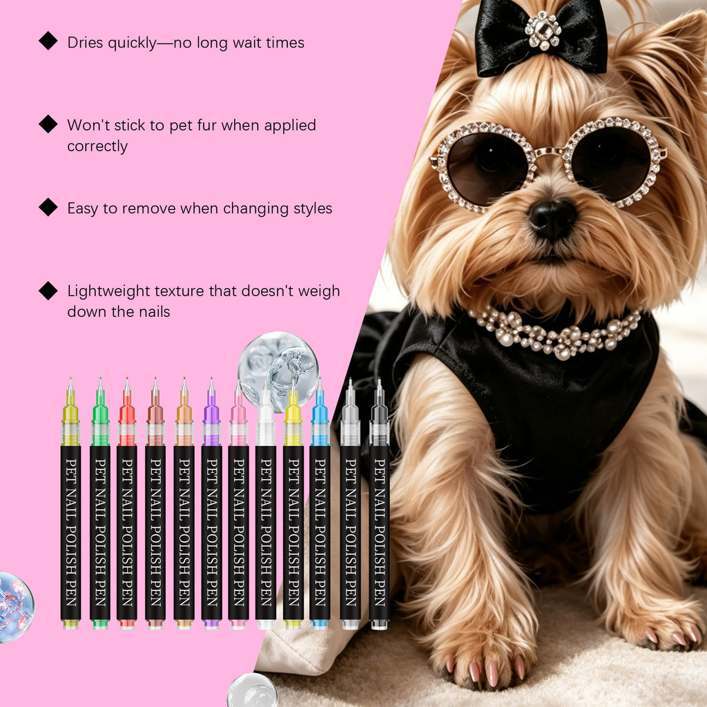 Nail Art Pinsel-Set für Haustiere (12 Stk.)