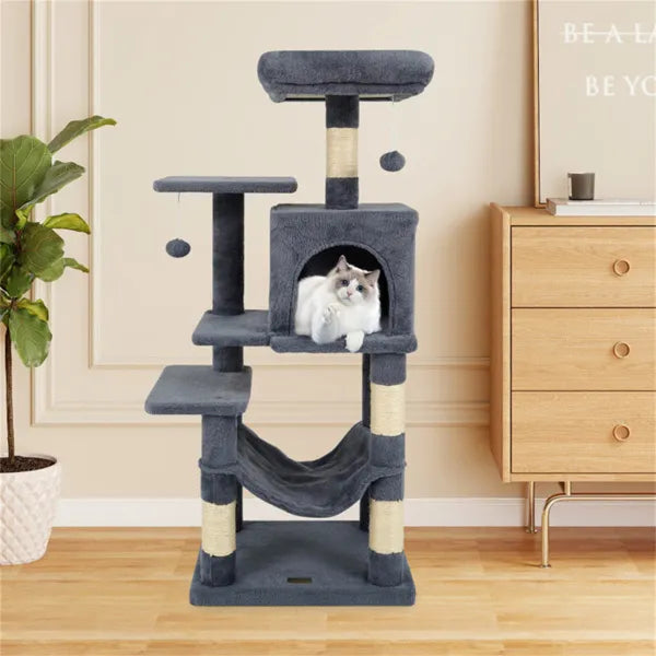 44" Katzenbaum mit Top-Plattform & Hängematte