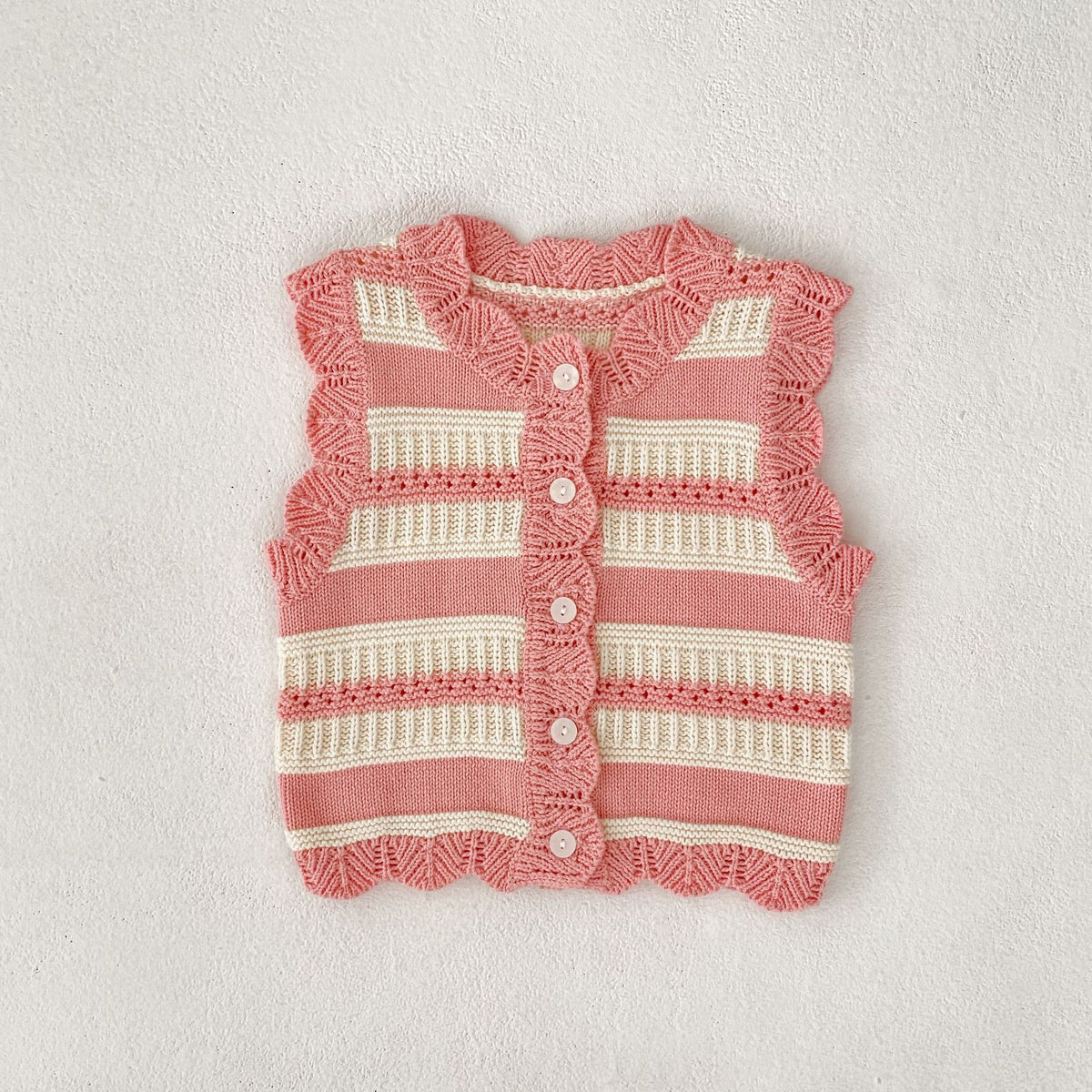 Baby Strickweste mit Streifen – Bild 6 | LuxeStyle