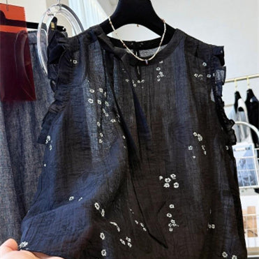Ärmelloses T-Shirt mit Geometrie-Muster – Bild 3 | LuxeStyle