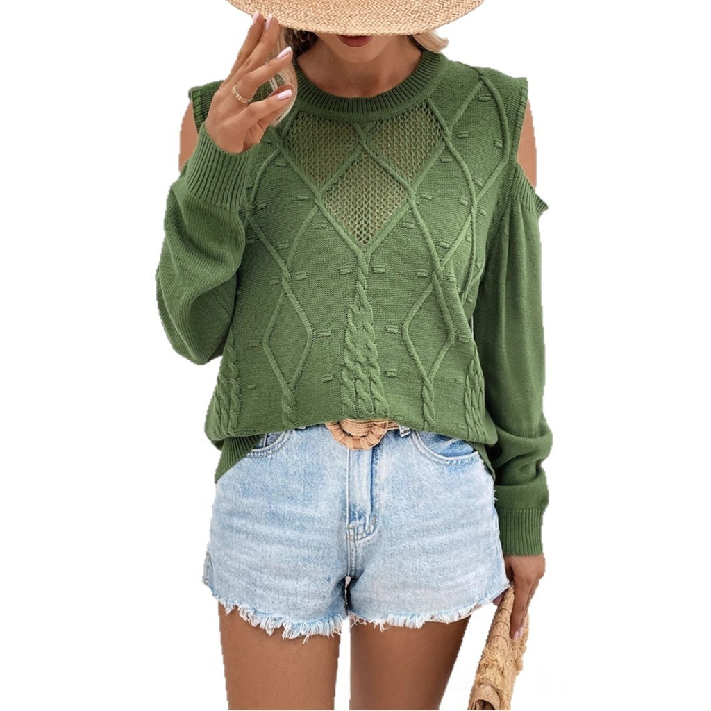 Eleganter Strickpullover mit Lochmuster – Ansicht 2