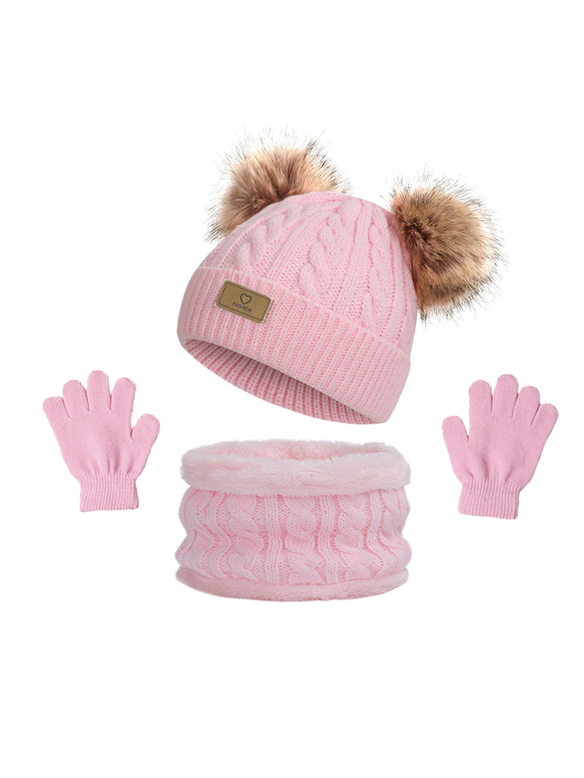 Mütze, Schal & Handschuhe Set für Kinder – Bild 4 | LuxeStyle