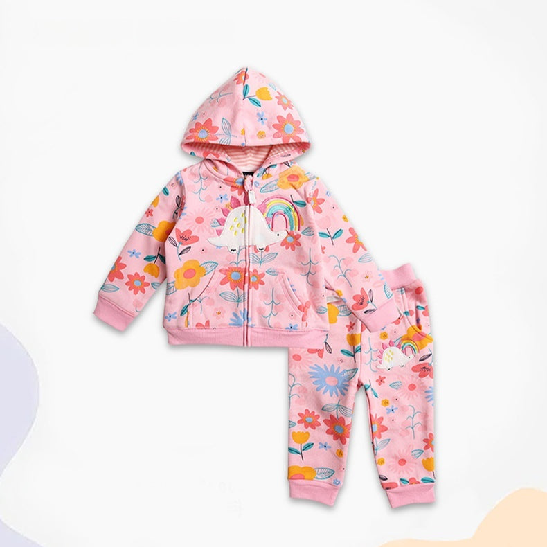 Baby Kapuzen-Sweatshirt-Anzug – Zweiteiler – Bild 8 | LuxeStyle