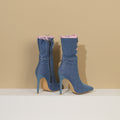 Wind Denim Mid-Calf Boots mit spitzer Zehe – Bild 1 | LuxeStyle