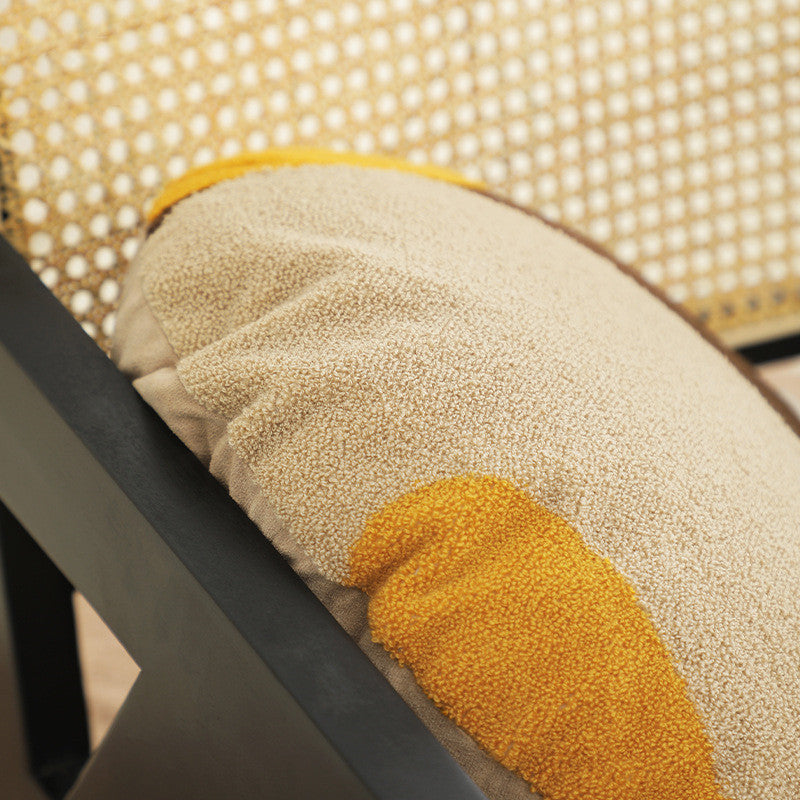 Geometrisches Kissen mit Farbblock-Stickerei – Bild 5 | LuxeStyle