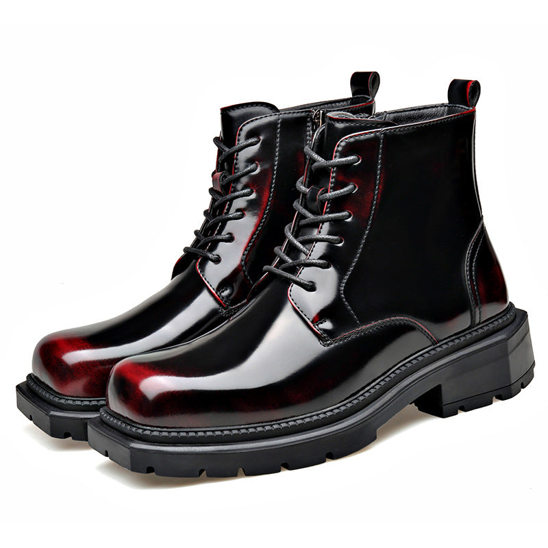 Gefütterte Boots mit Reissverschluss und dicker Sohle