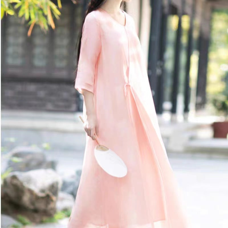 Leichtes Ramie-Kleid