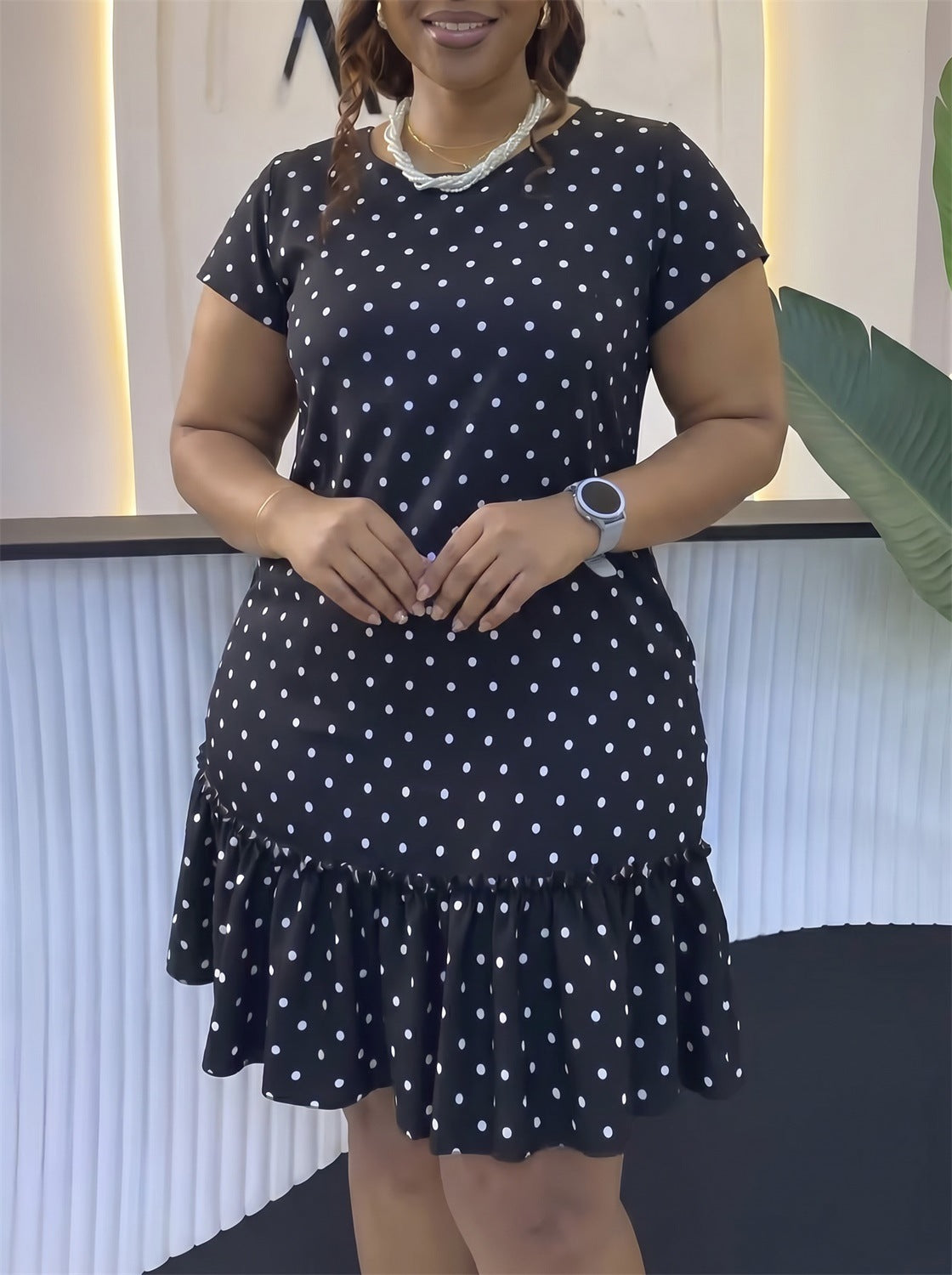 Polka-Dot-Strickkleid – Bild 2 | LuxeStyle