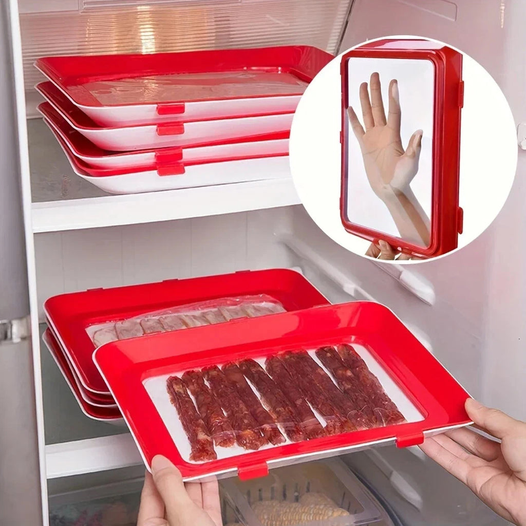4er-Set stapelbare Frischhalteschalen