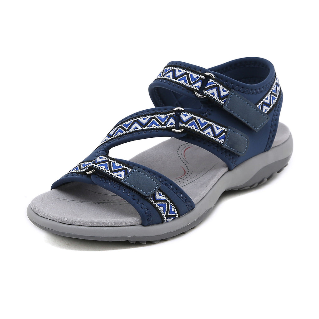Sportliche Sandalen mit Print und Klettverschluss – Bild 4 | LuxeStyle
