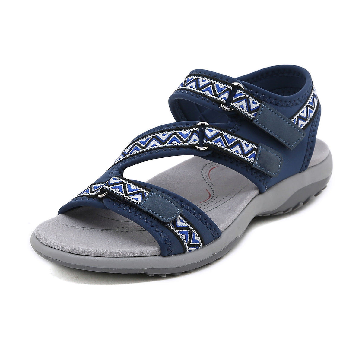 Sportliche Sandalen mit Print und Klettverschluss – Bild 4 | LuxeStyle
