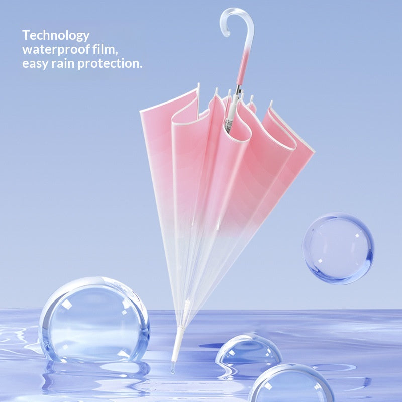 Transparenter Regenschirm mit Farbverlauf