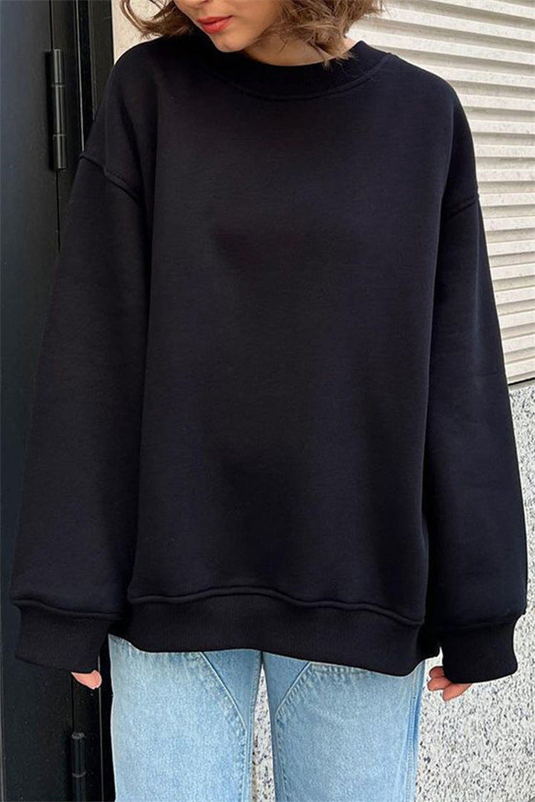 Weitenfreundlicher Rundhals-Hoodie