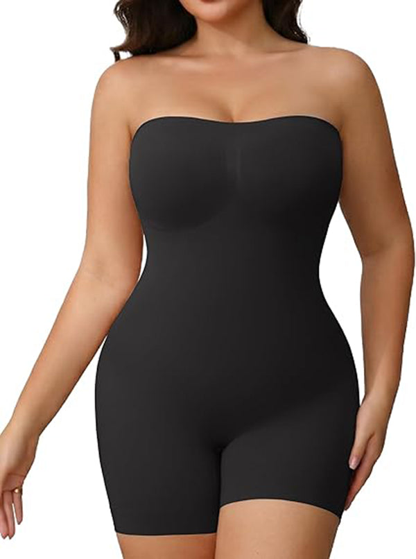 Off Shoulder Bandeau Shapewear Bodysuit