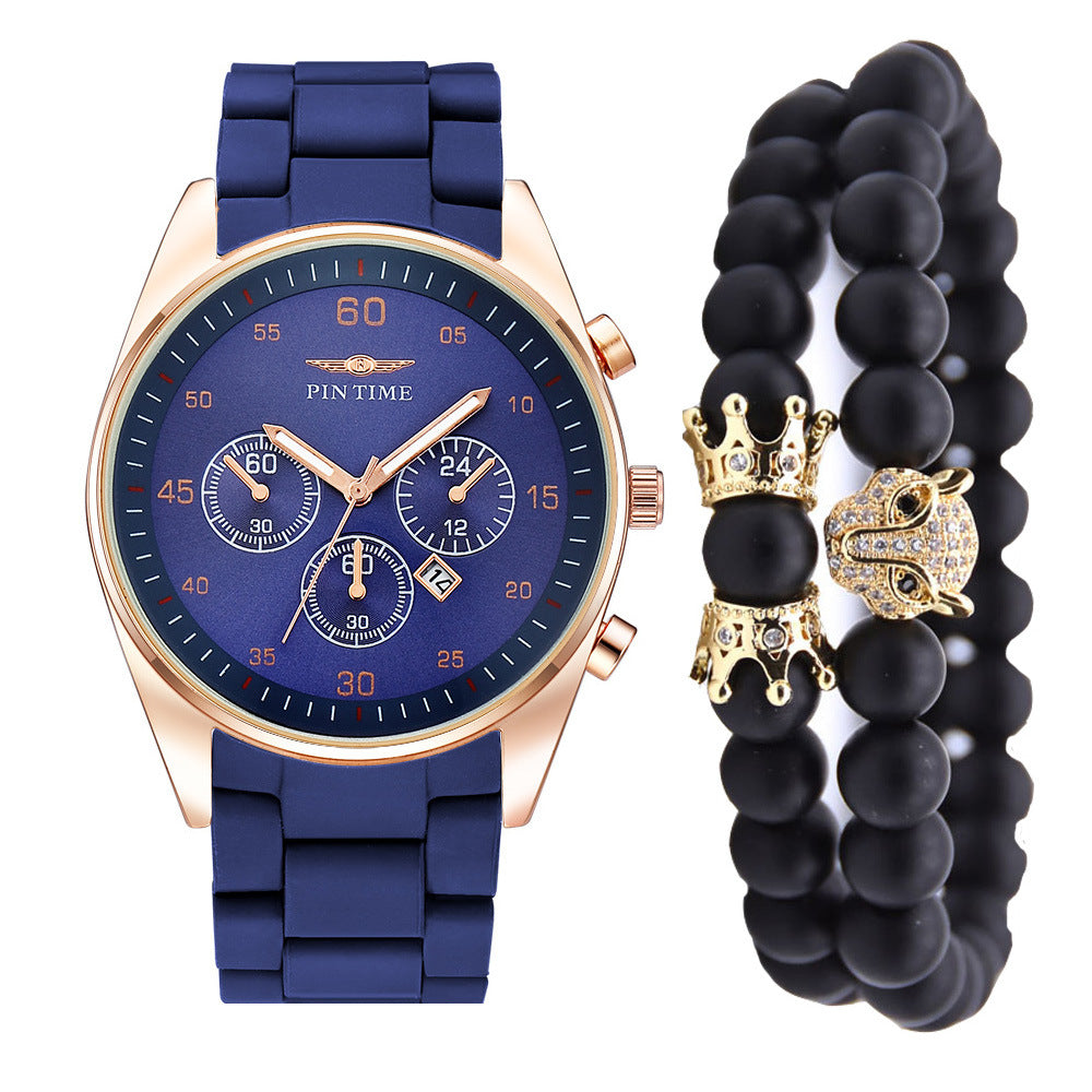 Silicone Chronograph Quarz-Uhr mit Armband – Bild 5 | LuxeStyle
