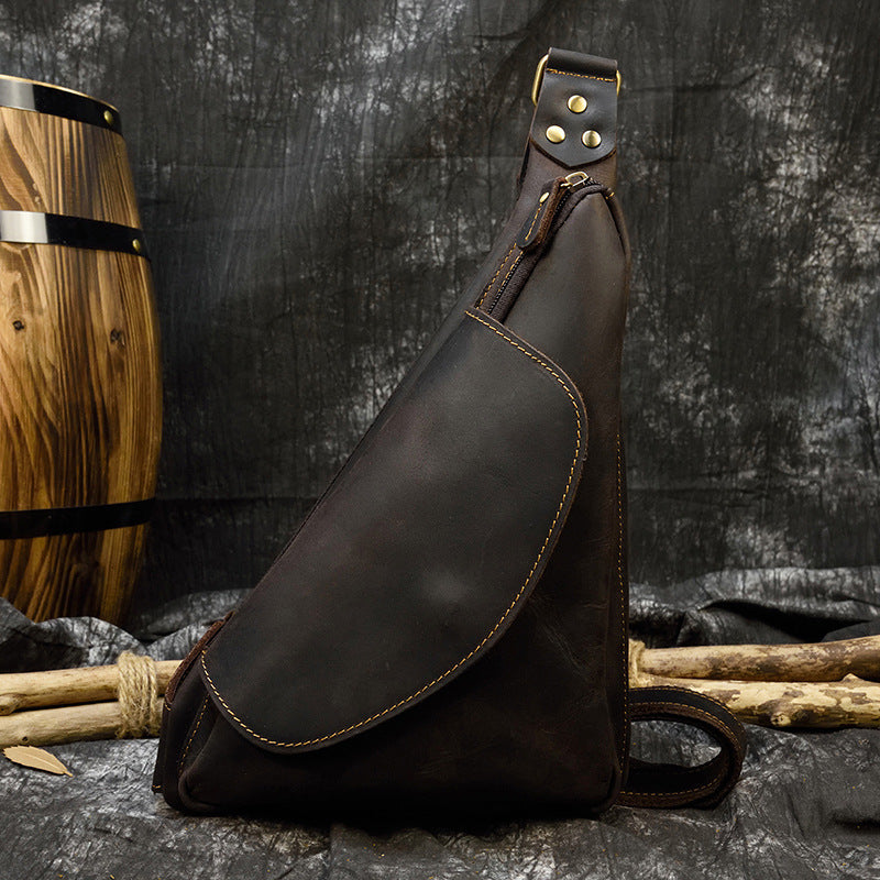 Brusttasche Retro Leder